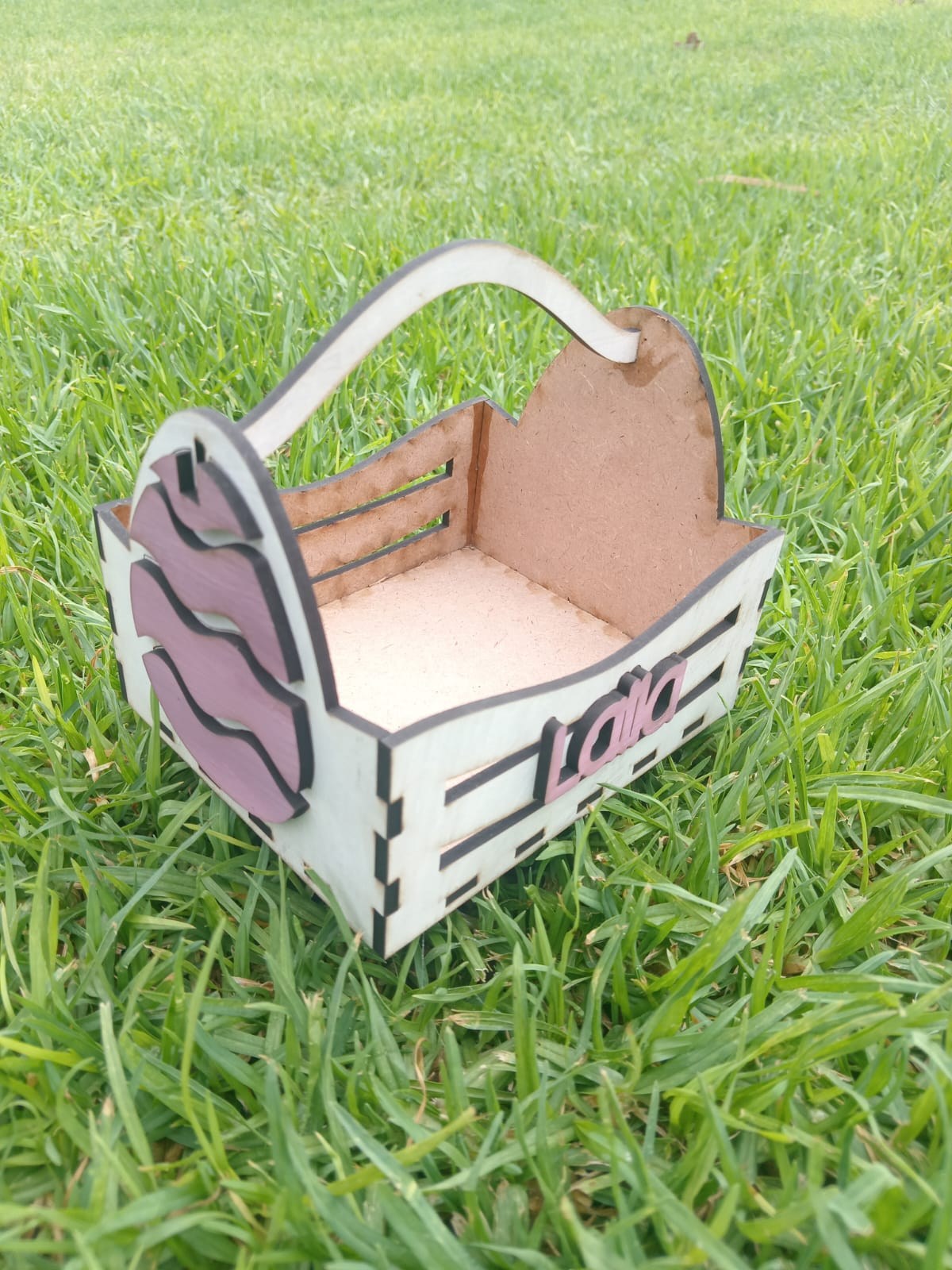 Customized Wooden Easter Egg Basket